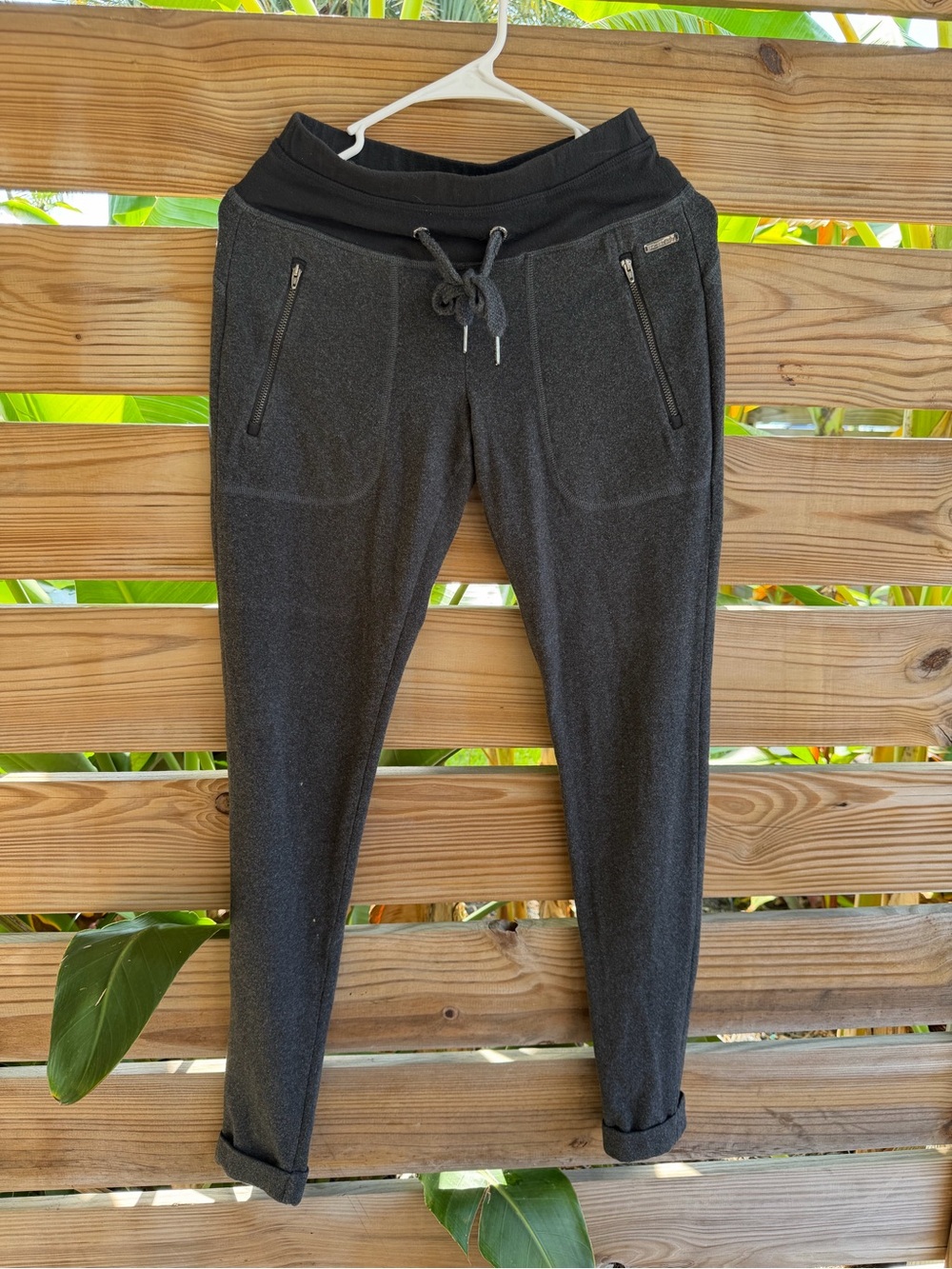 Charcoal Gray Jogger Pants with Drawstring Waist